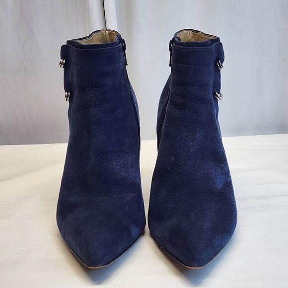 Katy Perry The Eliza Blue Suede Ankle Bootie Size 10 - Picture 6 of 12